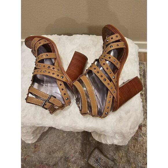 Sam Edelman Stacked Heel Studded Sandals Heels Size 7.5 - Picture 6 of 10